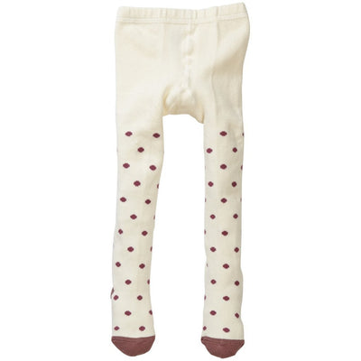 Ivory/Taupe Polka Dot Tights - Petit Confection
