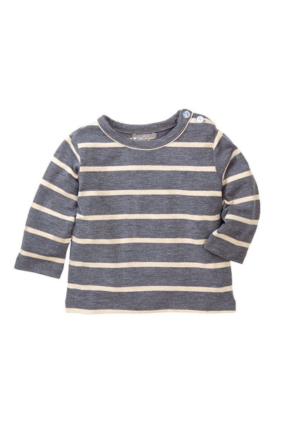 Gray Striped Tee - Petit Confection