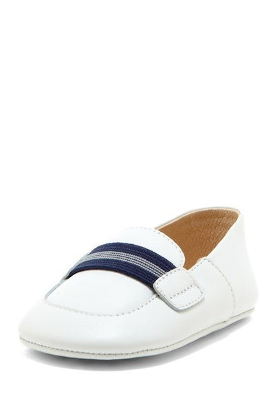Navy Stripe Banded Loafers - Petit Confection