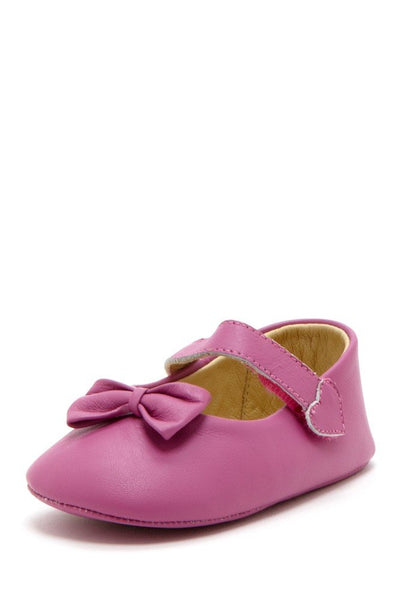 Magenta Bow Heart Mary Janes - Petit Confection