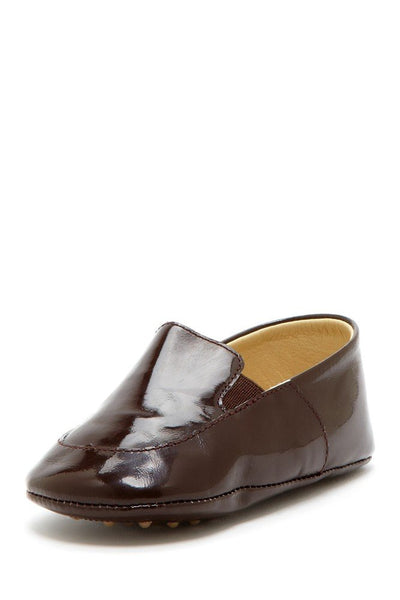 Chocolate Patent Banded Loafers - Petit Confection