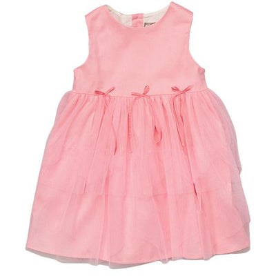 Coral Tulle Tiered Dress - Petit Confection